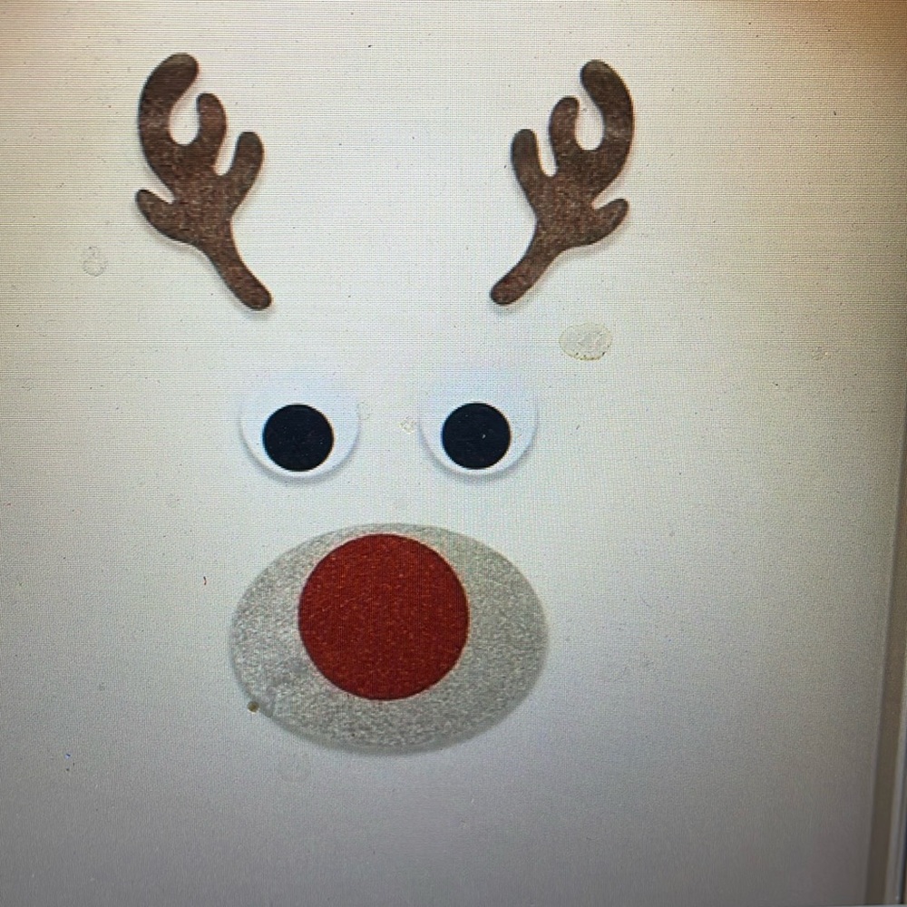 Rudolph face sticker for home decoration